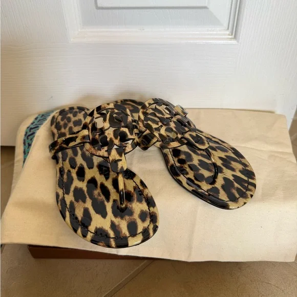 Tory Burch Miller Leopard Print Sandals - Picture 3 of 8